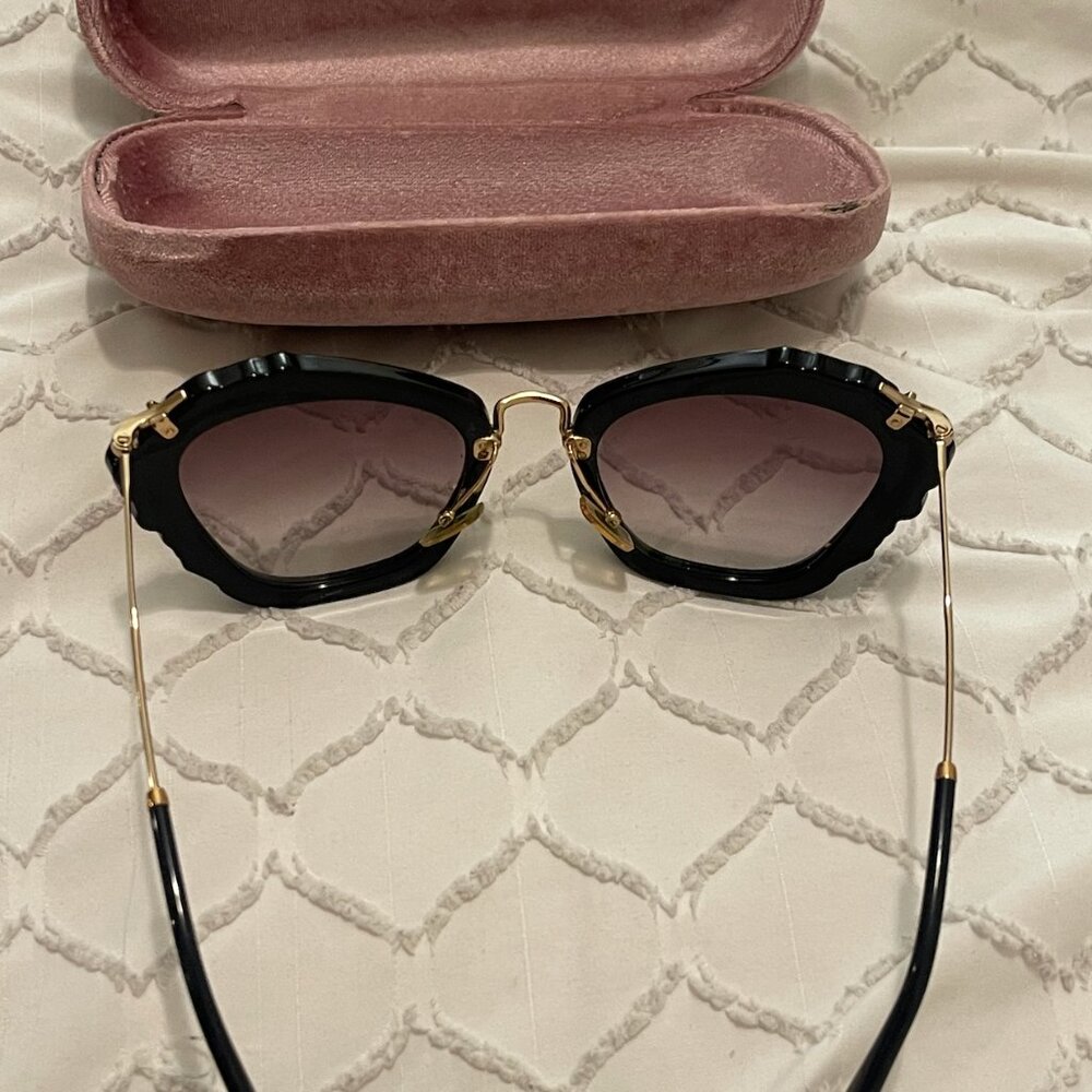 Miu Miu Cat-Eye Gradient Sunglasses With Glitter … - image 5